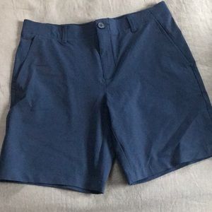 Blue golf shorts